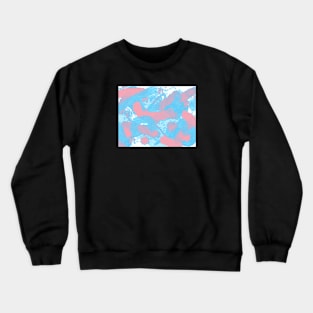 Trans Pride Abstract Textural Layered Paint Crewneck Sweatshirt